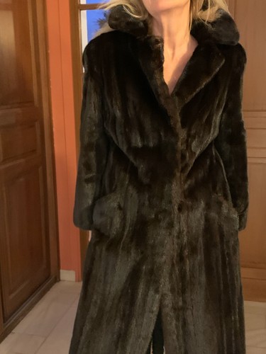 Manteau long vison - , dark